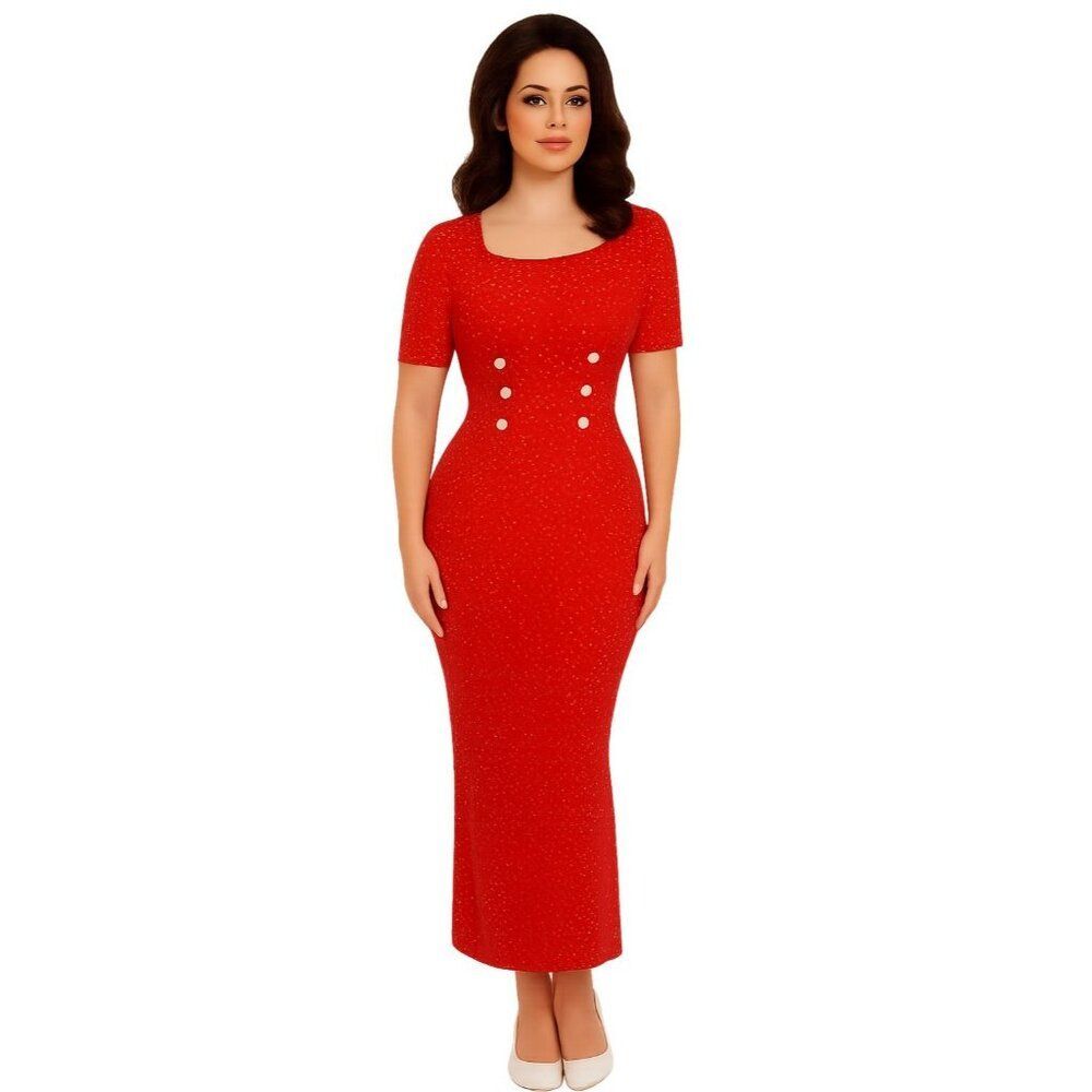 Vintage Dress My Michelle 90's Red White Polka Dots Women's WOMAN'S 3/4